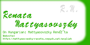 renata mattyasovszky business card